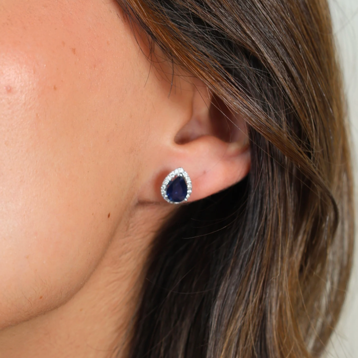 Aretes Zafiro Diamantes