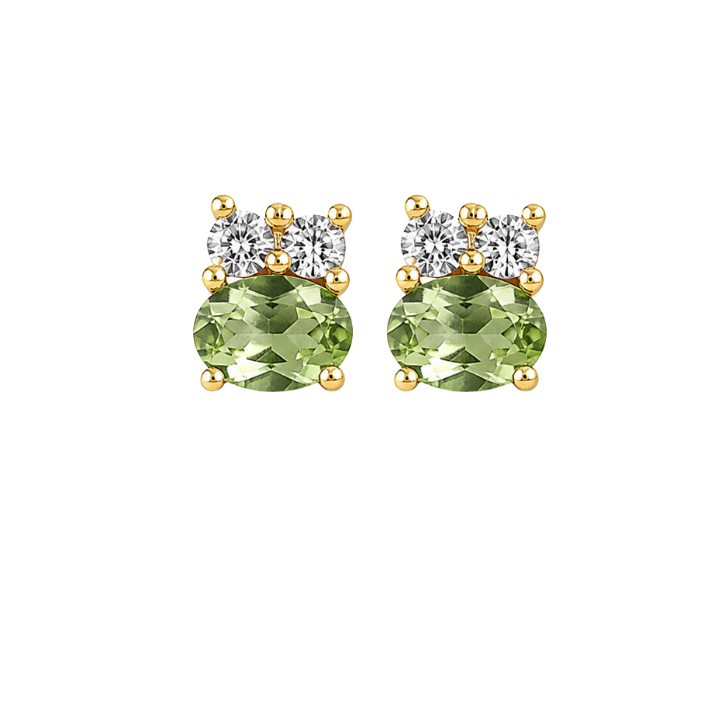 Aretes Peridoto, Topacio, Diamantes