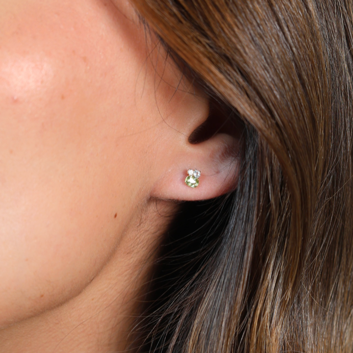 Aretes Peridoto, Topacio, Diamantes