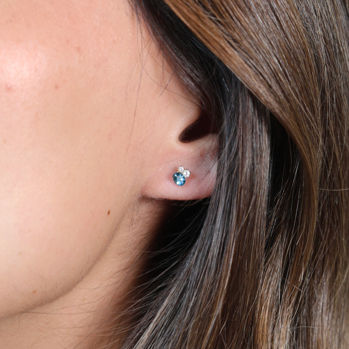 Aretes Topacios Diamantes