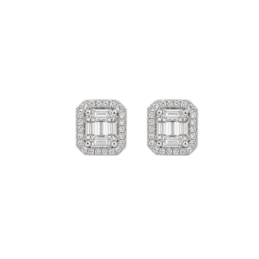 Emerald and Diamond Toi et Moi Earrings