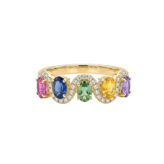 Anillo de Zafiros rainbow