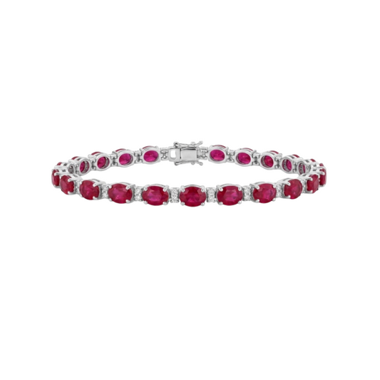 Pulsera de diamantes con Rubi