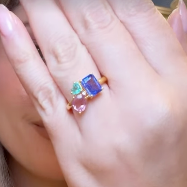 Double Pink Sapphire Ring