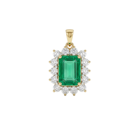 dIJE DE ESMERALDA CON DIAMANTES