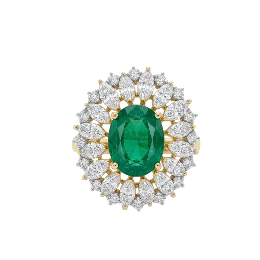 Anillo de Esmeralda con Diamantes