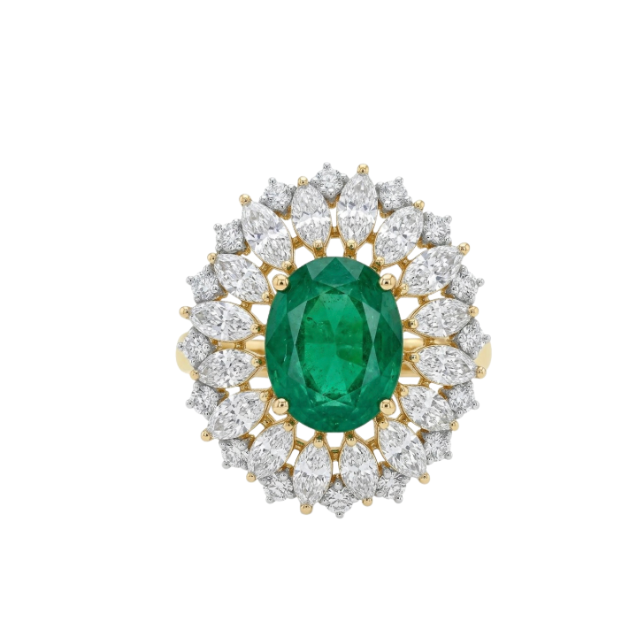 Anillo de Esmeralda con Diamantes