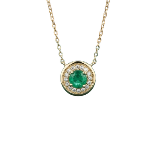 Collar de esmeralda con diamantes