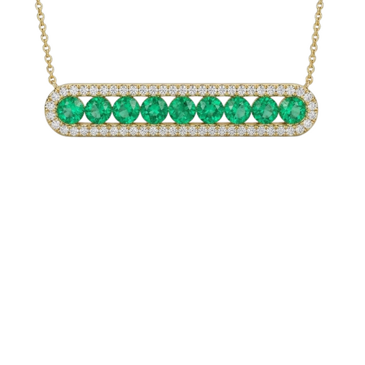 Collar de esmeraldas con diamantes