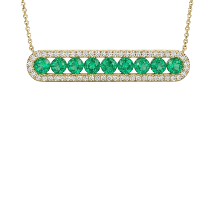 Collar de esmeraldas con diamantes