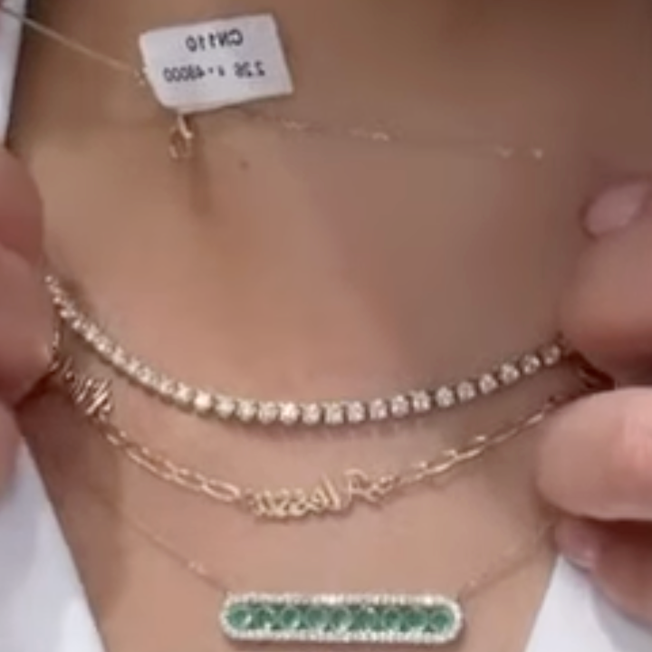 Collar de esmeraldas con diamantes