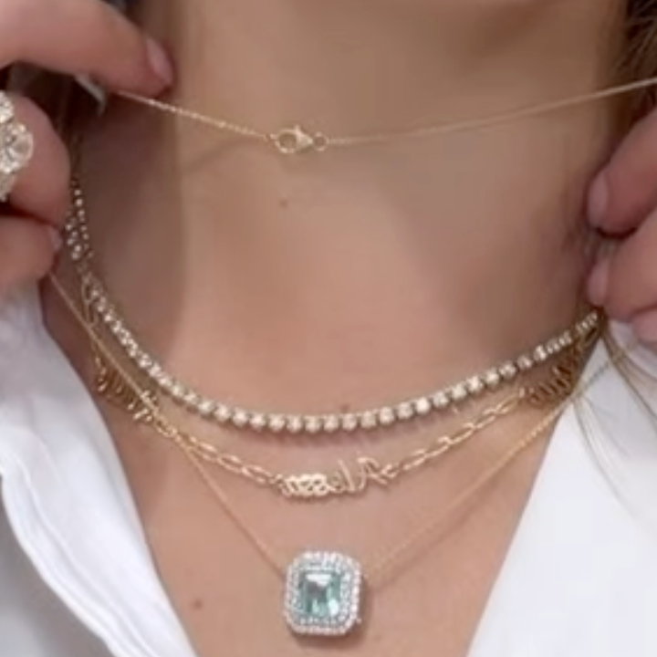 Collar de Esmeralda y Diamantes