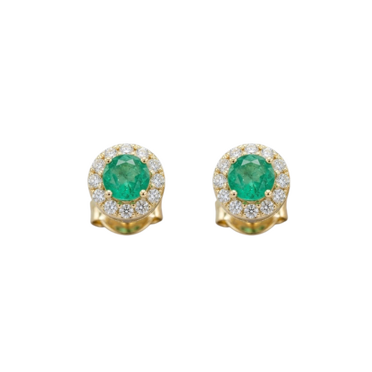 Aretes de Esmeralda con Diamantes