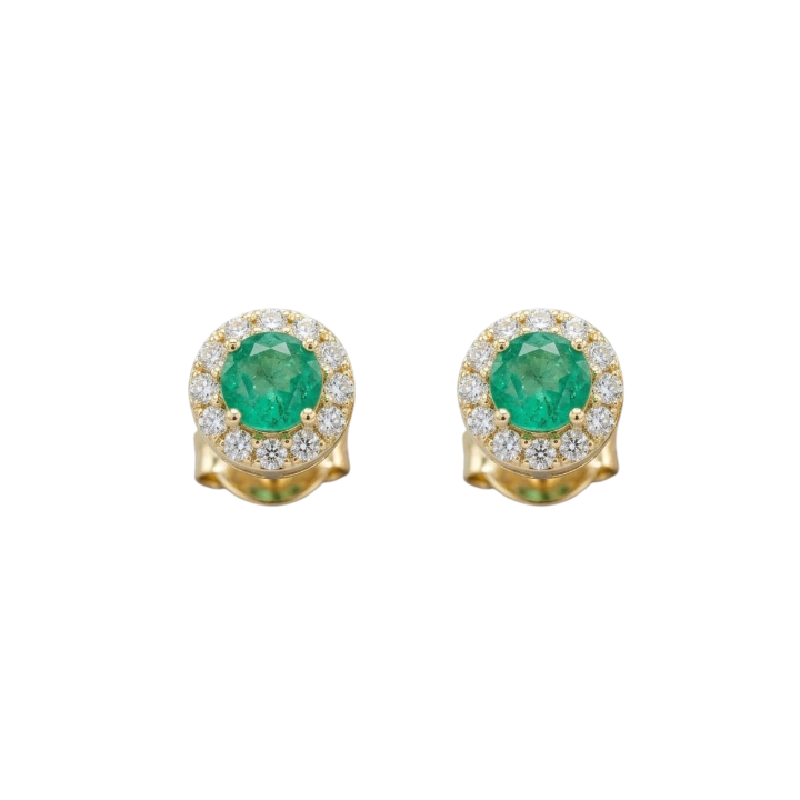 Aretes de Esmeralda con Diamantes