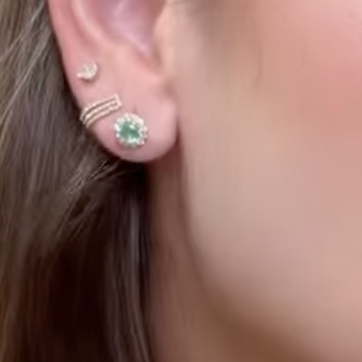 Aretes de Esmeralda con Diamantes