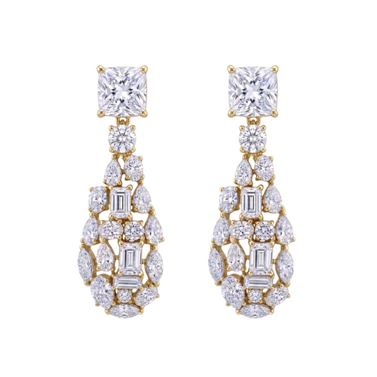 Aretes de diamantes