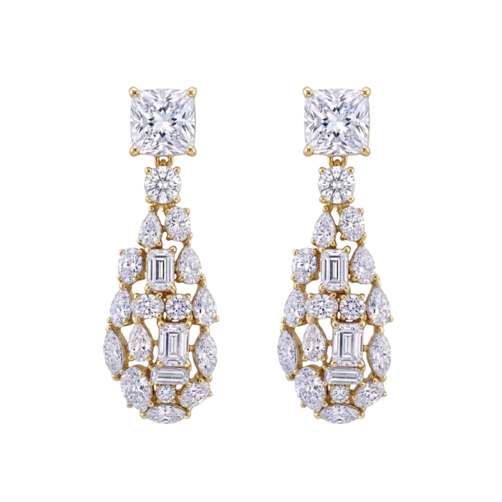 Aretes de diamantes