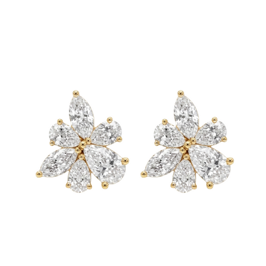 Aretes cluster de diamantes