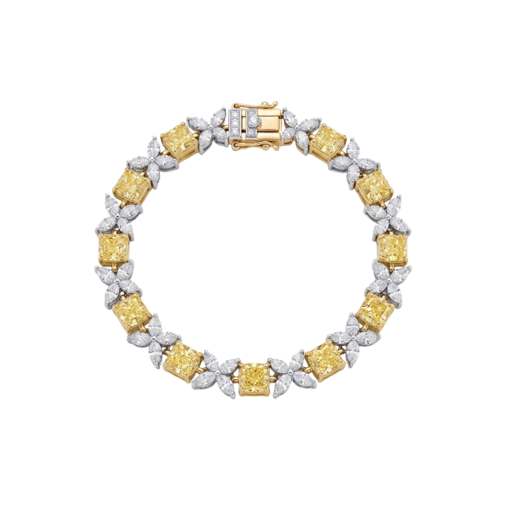 Pulsera de Diamantes y Diamantes Amarillos