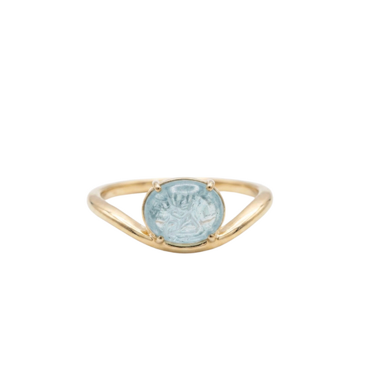 Anillo De Paraiba turmalina y diamantes