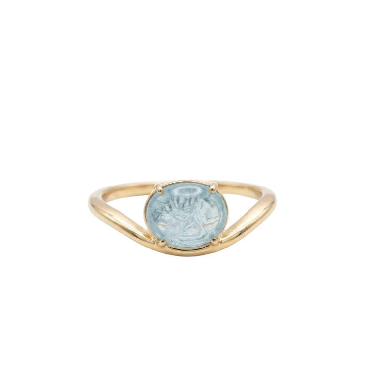 Anillo De Paraiba turmalina y diamantes
