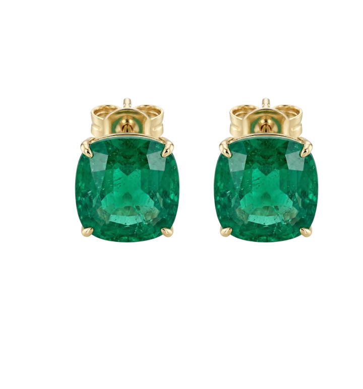 Aretes de esmeralda