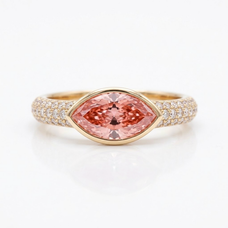 Anillo Fancy Pink Pavé