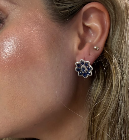 Aretes Zafiro Diamantes