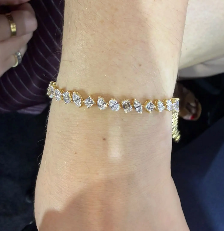 pulsera diamantes fancy shapes