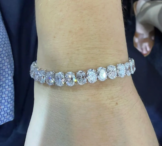 PULSERA DIAMANTES OVAL