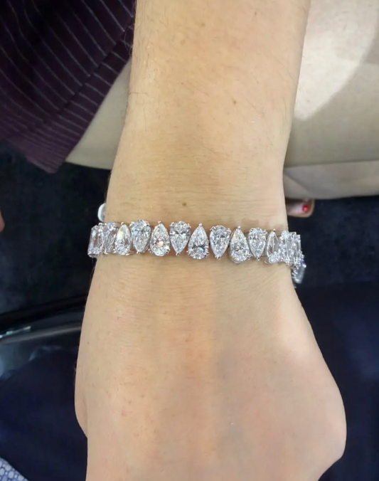 PULSERA PEAR DIAMANTES