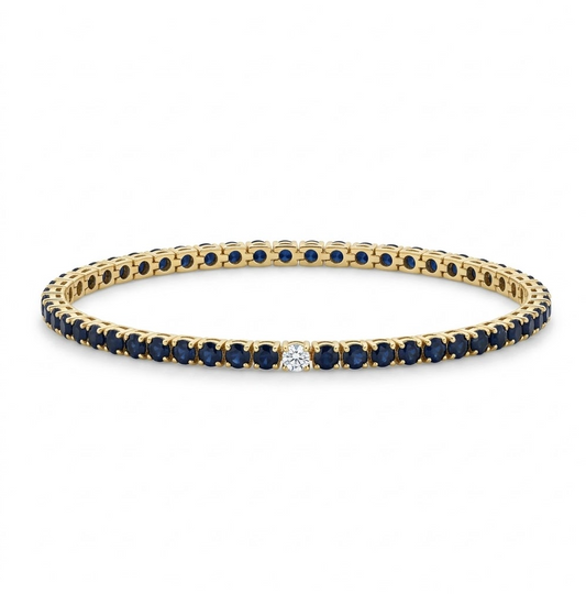 Pulsera zafiros y diamante