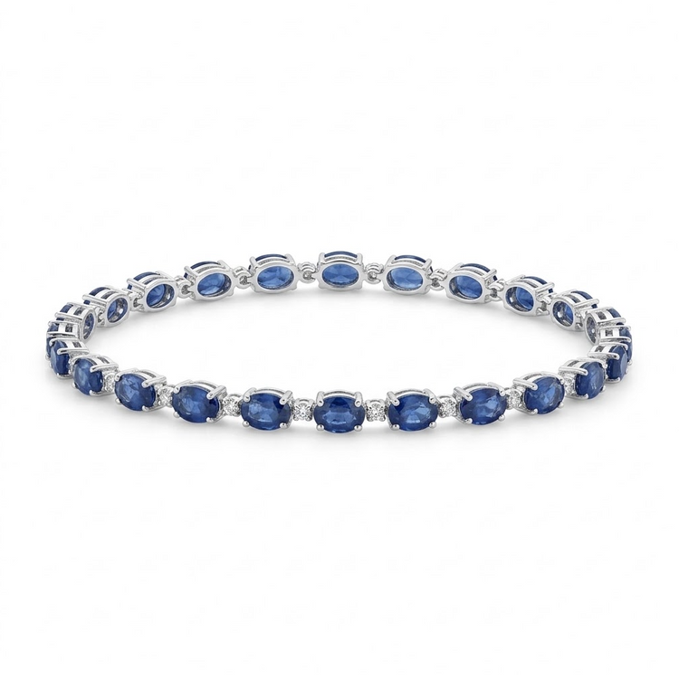 PULSERA ZAFIRO Y DIAMANTES