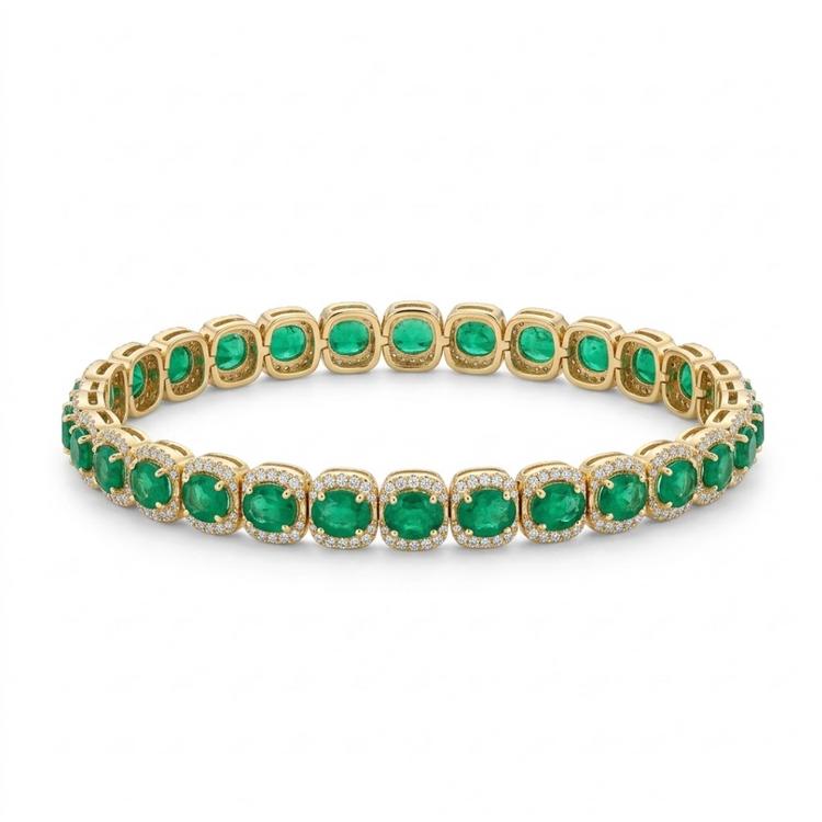 Pulsera Esmeraldas con Diamantes