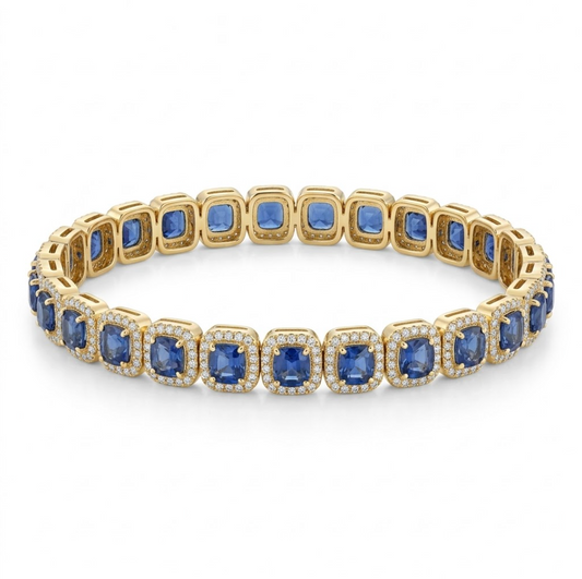 Pulsera de zafiros y diamantes