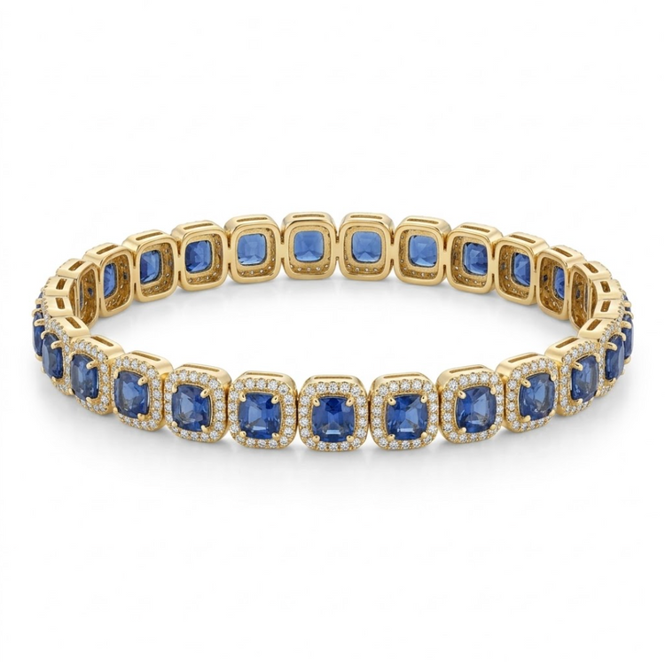 Pulsera de zafiros y diamantes