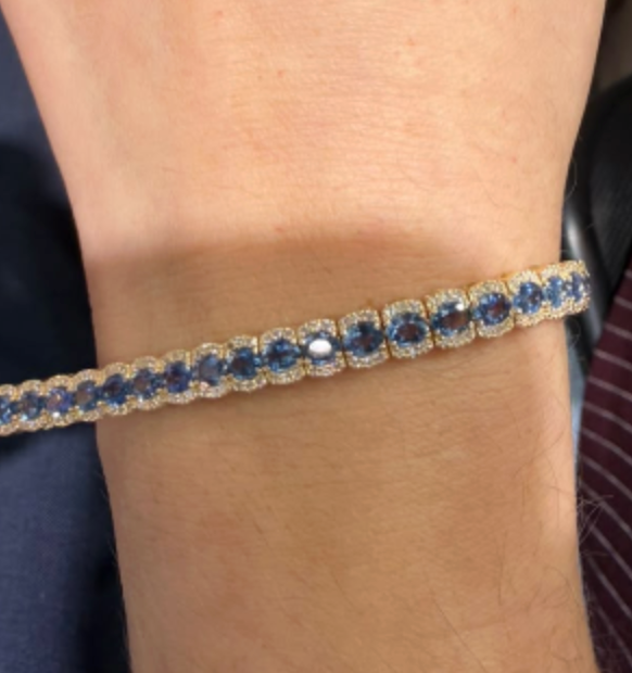 Pulsera de zafiros y diamantes