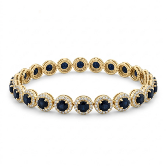 Pulsera de zafiros y diamantes