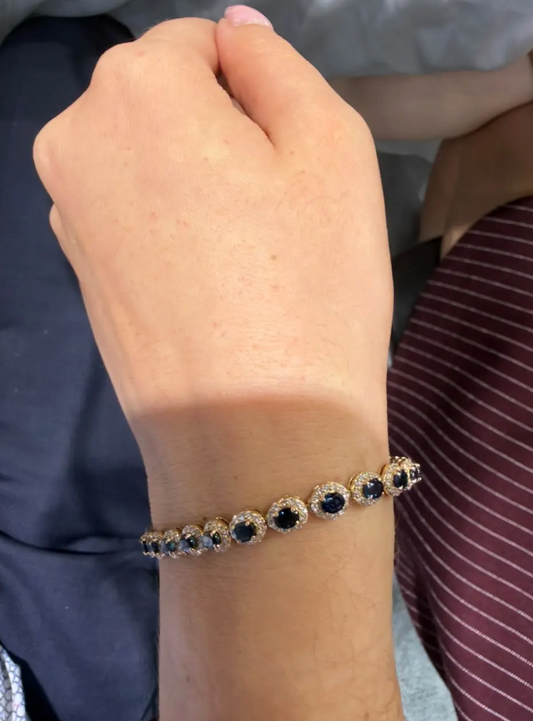 Pulsera de zafiros y diamantes