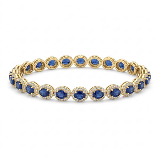 Pulsera zafiros y diamantes