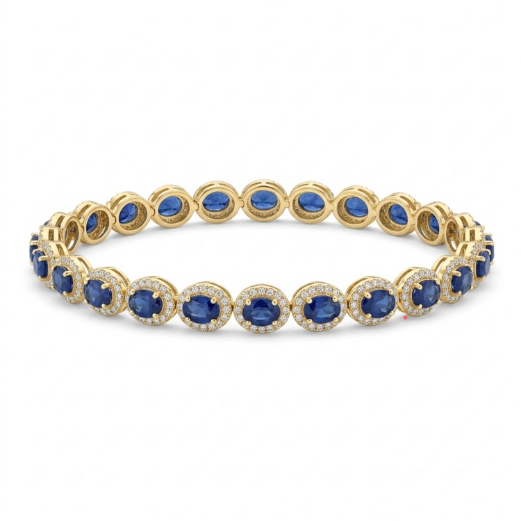 Pulsera zafiros y diamantes