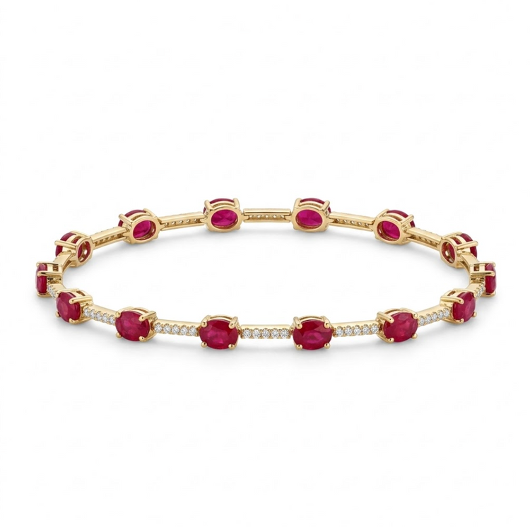 Pulsera Rubíes y diamantes