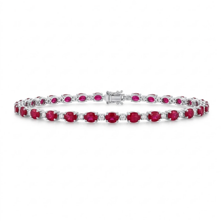 pulsera rubíes y diamantes
