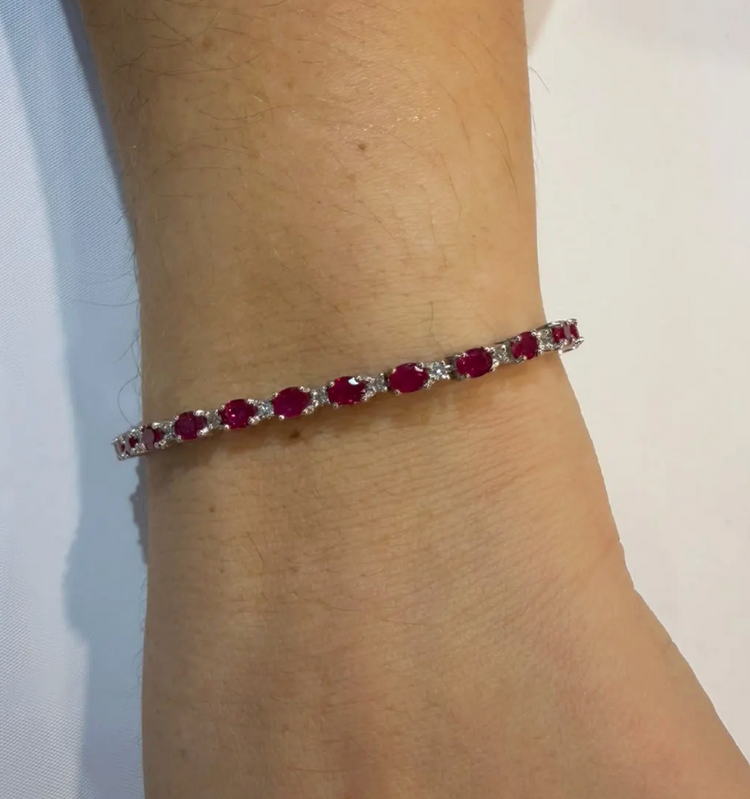 pulsera rubíes y diamantes