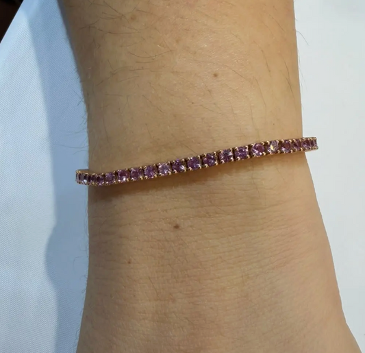 pulsera zafiro rosa