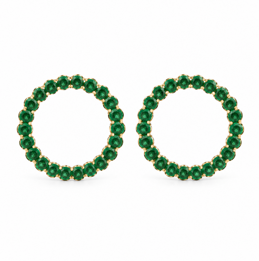 aretes esmeralda