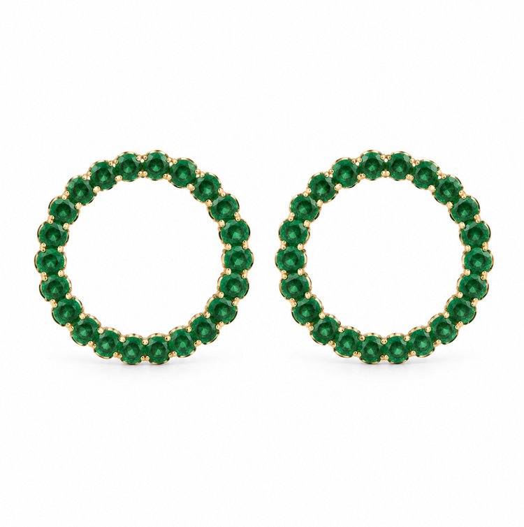 aretes esmeralda