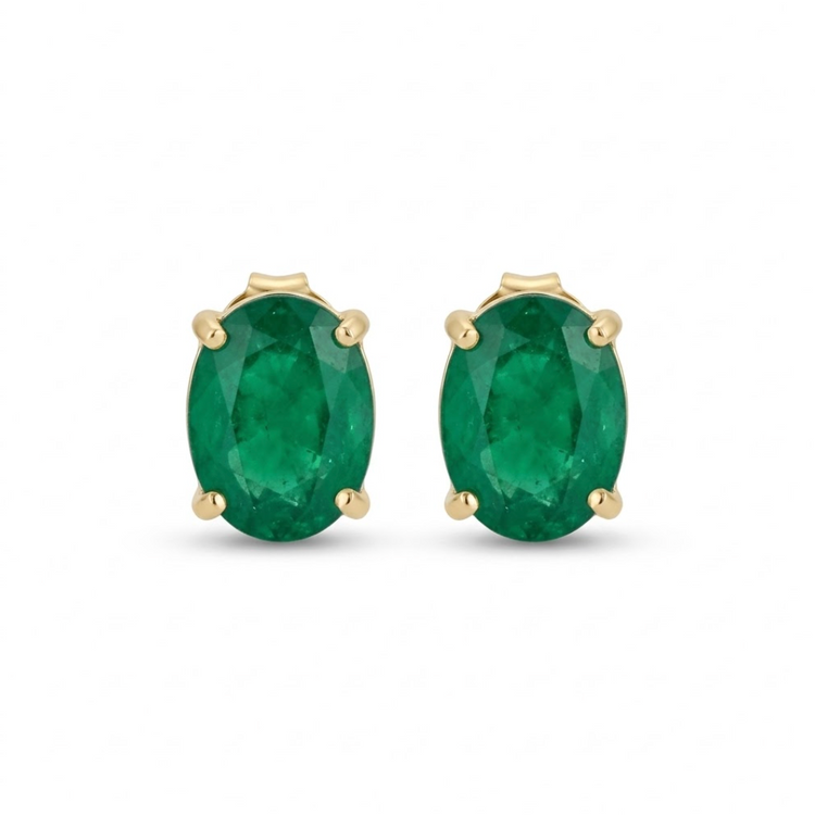 studs oval esmeralda