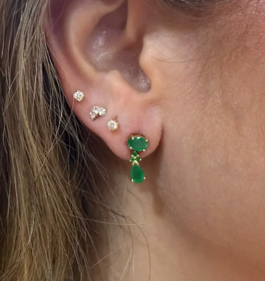 aretes esmeralda