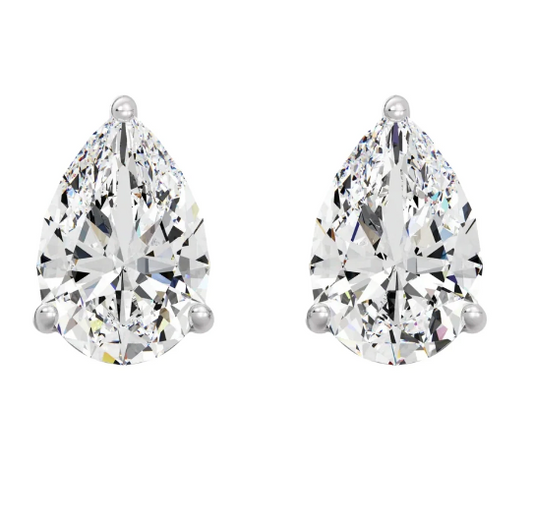 Studs Pear 4ctw